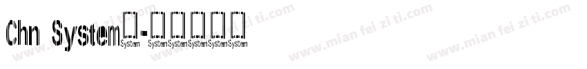Chn System字字体转换